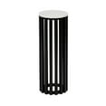 thumbnail image 1 of Kate and Laurel Paynter Marble Drink Table, 9 x 24, White and Black, Tall Slatted Plant Stand Table with Marble Top for Use as Accent Living Room Table, 1 of 8