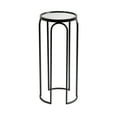 thumbnail image 1 of Kate and Laurel Pomeroy Modern Decorative Drink Table, 11 x 11 x 24, Mirrored Glass and Black, Contemporary Pedestal Table with Arched Base and Round Tabletop, 1 of 6
