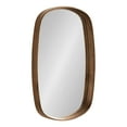 thumbnail image 1 of Kate and Laurel Prema Soft Round Rectangle Modern Wall Mirror, Walnut Brown, 20 x 30, Framed Round Rectangular Mango Wood Mirror for Minimal Home Decor, 1 of 9