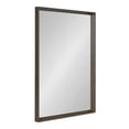 thumbnail image 1 of Kate and Laurel Quato Transitional Rectangle Wall Mirror, 24 x 36, Dusty Brown, Framed Rectangular Framed Statement Mirror with Embossed Woodgrain Texture, 1 of 7