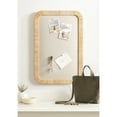 thumbnail image 1 of Kate and Laurel Rahfy Modern Rattan Framed Wall Pinboard, 20 x 30, Natural Rattan, Boho Rounded Rectangle Bulletin Board for Use as Motivational Vision Board or Wall Organizer, 1 of 8