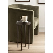 Kate and Laurel Rava Modern Metal Round Drink Table, 10 x 10 x 21, Bronze, Cast Aluminum Accent Table for Use as Indoor Plant Stand or Living Room Decor Piece