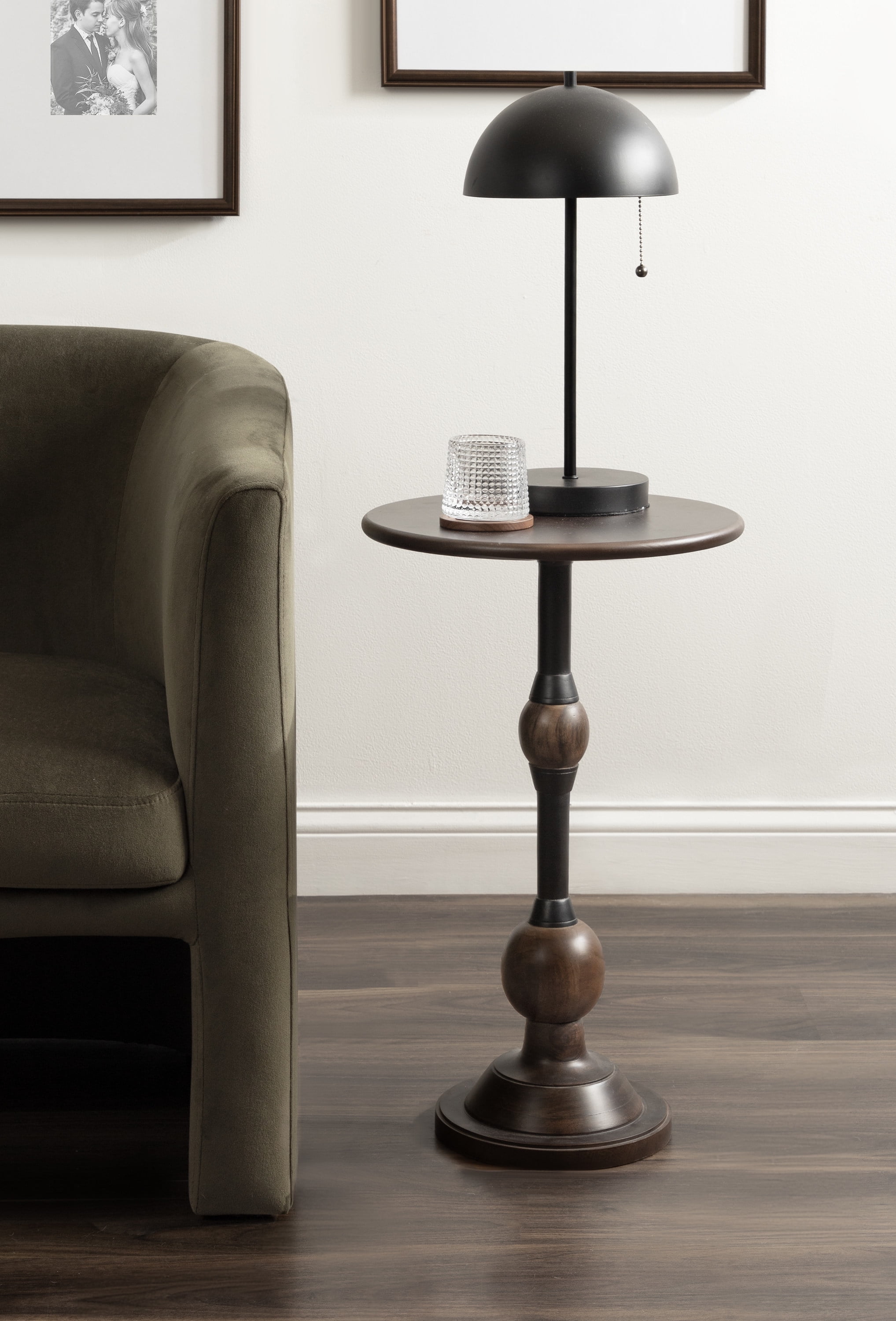 Kate and Laurel Rawlings Traditional Wood and Metal Round Side Table ...