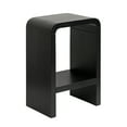 thumbnail image 1 of Kate and Laurel Reddy Modern Arched Wood Side Table, 16 x 12 x 24, Black, Contemporary Two-Tier End Table for Use as a Bedroom Nightstand or Small Record Player Stand, 1 of 9