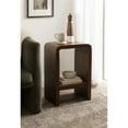 thumbnail image 1 of Kate and Laurel Reddy Modern Arched Wood Side Table, 16 x 12 x 24, Walnut Brown, Transitional Two-Tier End Table for Use as a Bedroom Nightstand or Small Record Player Stand, 1 of 8