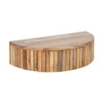 thumbnail image 1 of Kate and Laurel Reid Ribbed Wooden Floating Side Table, 20 x 11 x 6, Natural Brown, Modern Wood Floating Nightstand with Drawer for Extra Storage and Added Functionality, 1 of 10