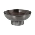 thumbnail image 1 of Kate and Laurel Rooks Ribbed Decorative Metal Bowl, 12 Inch Diameter, Gray Gunmetal, Modern Raised Fruit Bowl for Kitchen Counter or Use as a Key Bowl for an Entryway Table, 1 of 9