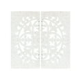 thumbnail image 1 of Kate and Laurel Saanvi Traditional Carved Wood Art Plaque Set, 2 pc, White, Wooden Wall Art with Dimensional Hand-Carved Design for Bedroom or Living Room Decor, 1 of 9