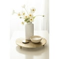 thumbnail image 1 of Kate and Laurel Sancia Decorative Round Embossed Metal Tray with Feet, 16 Inch Diameter, Gold, Modern Circle Footed Coffee Table Tray for Use as Kitchen Counter Display or Living Room Decor Accent, 1 of 10