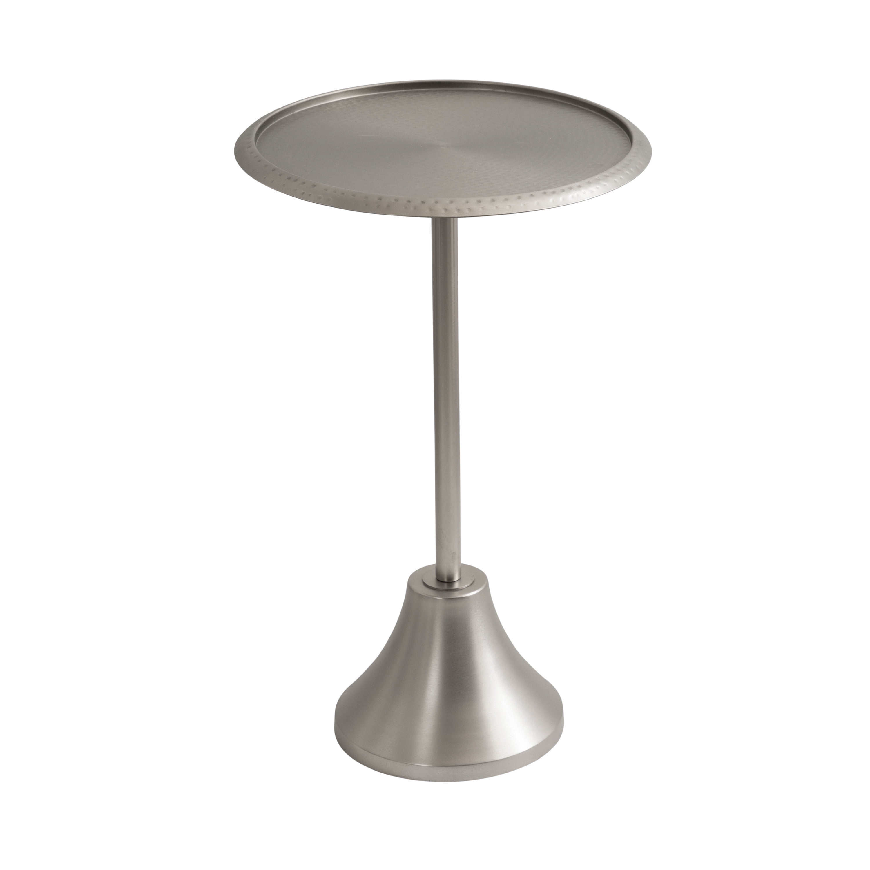 Hammered silver end table discount