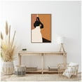 thumbnail image 1 of Kate and Laurel Seville Framed Canvas Wall Art  by Alex Ginzburg 23 x 33 Sylvie Beaded Dark Gold, Modern Contemporary, Abstract, People Art for Wall Decor, Living Room Bedroom, 1 of 8