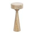 thumbnail image 1 of Kate and Laurel Solbrett Transitional Sophisticated Round Drink Table, 10 x 10 x 22, Natural Wood, Sculptural Bedroom Nightstand with Unique Pedestal Table Design for Use as Indoor Plant Stand, 1 of 8