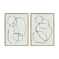thumbnail image 1 of Kate and Laurel Sylvie 871 Modern Circles & 869 Going in Circles Framed Canvas Wall Art Set by Teju Reval of SnazzyHues, 2 Piece Set 28x38 Bright Gold, Modern Abstract Art for Wall, 1 of 6