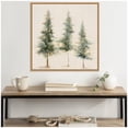 thumbnail image 1 of Kate and Laurel Sylvie Abstract Forest Evergreen Trees Framed Canvas Wall Art by The Creative Bunch Studio 30 x 30 Natural, Rustic Farmhouse, Landscapes, Nature Art for Wall Decor, Living Room, 1 of 8
