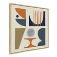 thumbnail image 1 of Kate and Laurel Sylvie Abstract Mid Century Modern I Framed Canvas Wall Art by Rachel Lee of My Dream Wall, 30x30 Natural, Decorative Abstract Art for Wall, 1 of 6