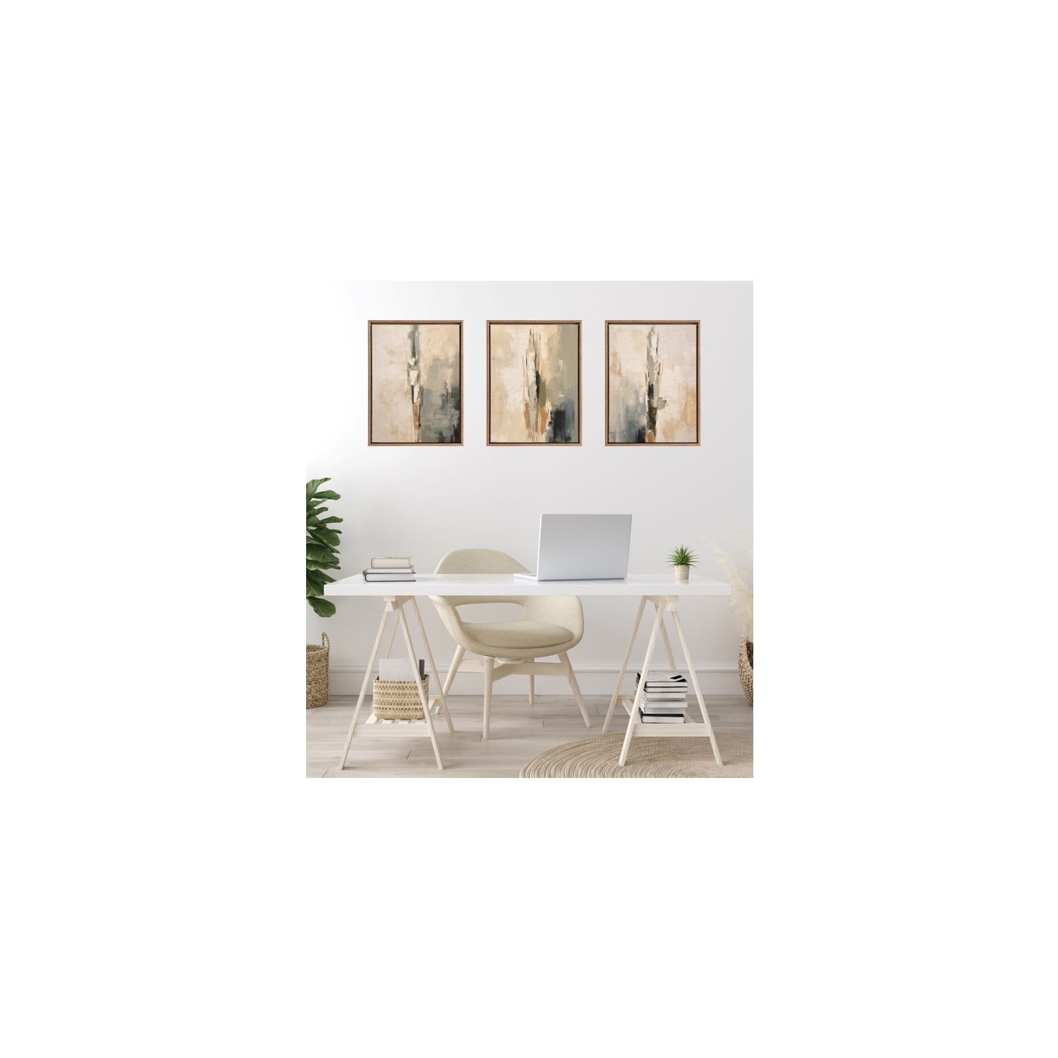 Kate and Laurel Sylvie Tropical Pink Bismarck by Alicia Bock White Framed Art Print 23 in. x