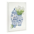 thumbnail image 1 of Kate and Laurel Sylvie Beaded Chinoiserie Jars with White Tulips Vintage Framed Canvas Wall Art by Patricia Shaw, 18x24 White, Decorative Floral Art for Wall, 1 of 7