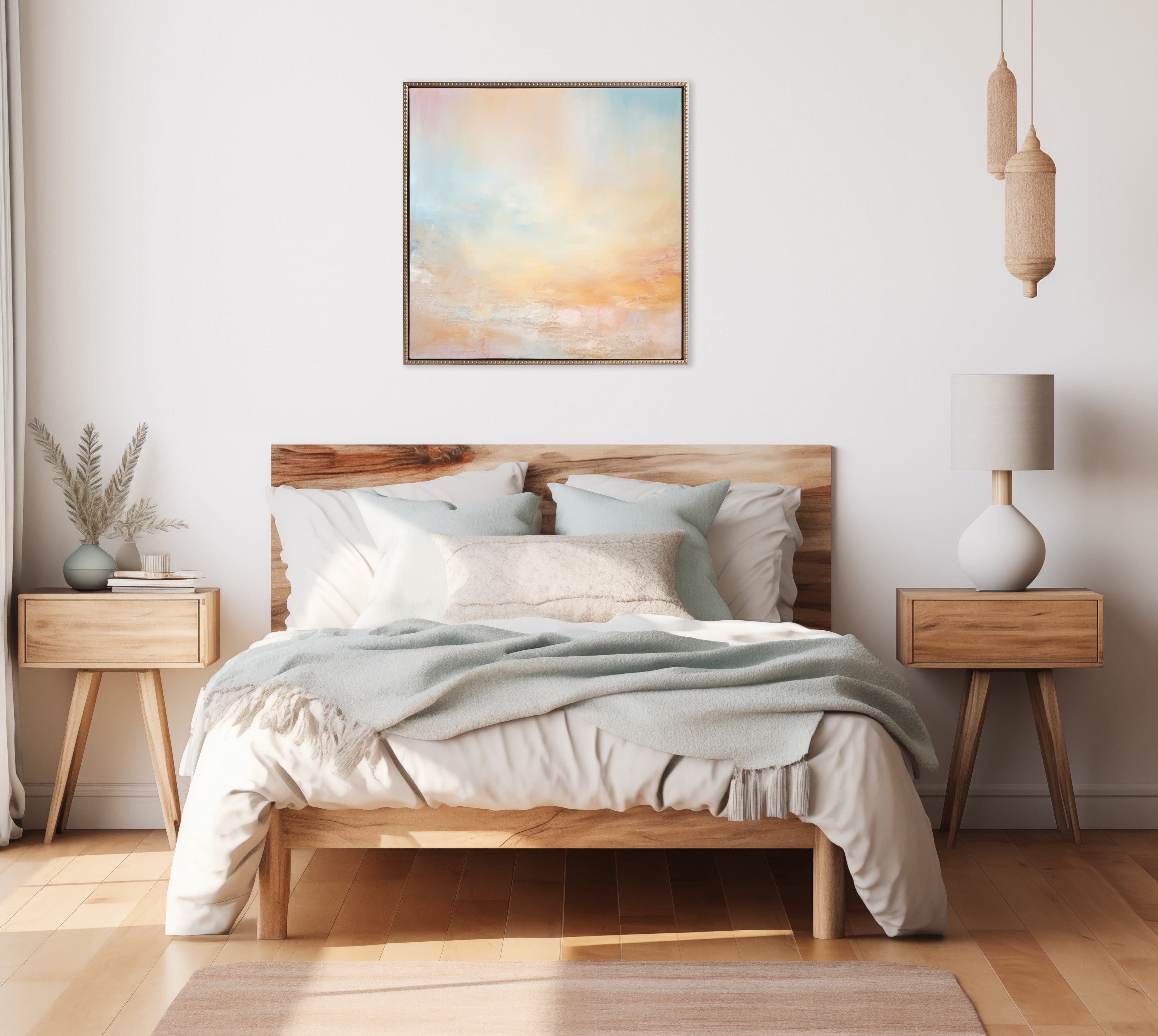 Tonal Abstract Pastel Canvas Print for Nursery