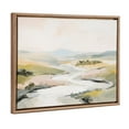 thumbnail image 1 of Kate and Laurel Sylvie Beaded Tranquil Landscape II Vintage Framed Canvas Wall Art by Amy Lighthall, 18x24 Gold, Abstract Nature Painting Art for Wall, 1 of 7