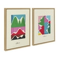 thumbnail image 1 of Kate and Laurel Sylvie Beyond Our Wildest Dreams and Remember When People Kissed Framed Canvas Wall Art Set by Amber Vittoria, 2 Piece Set 18x24 Natural, Modern Abstract Colorful Geometric Art Set, 1 of 6