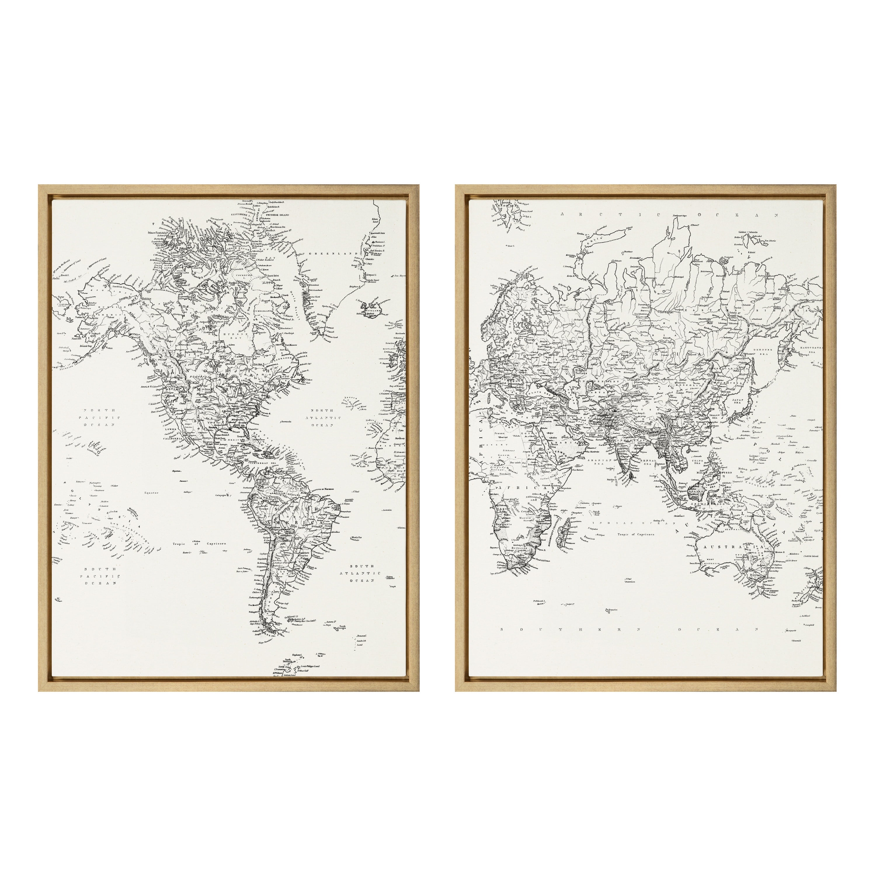 World Map - With Roads – designer canvas print – Photowall