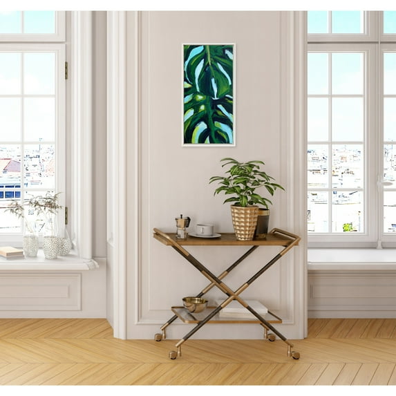 Kate and Laurel Sylvie Blank Framed Canvas Wall Art, 14x26.5 White Beaded, Modern Empty Canvas for Paint-Your-Own Art, Ready to Paint Premium Canvas Already Framed