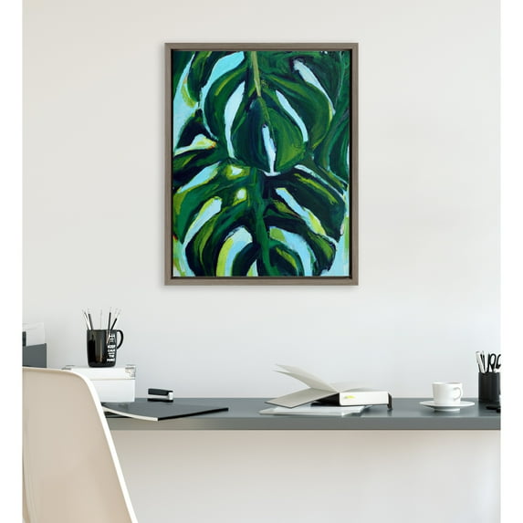 Kate and Laurel Sylvie Blank Framed Canvas Wall Art, 16x20 Gray, Modern Empty Canvas for Paint-Your-Own Art, Ready to Paint Premium Canvas Already Framed