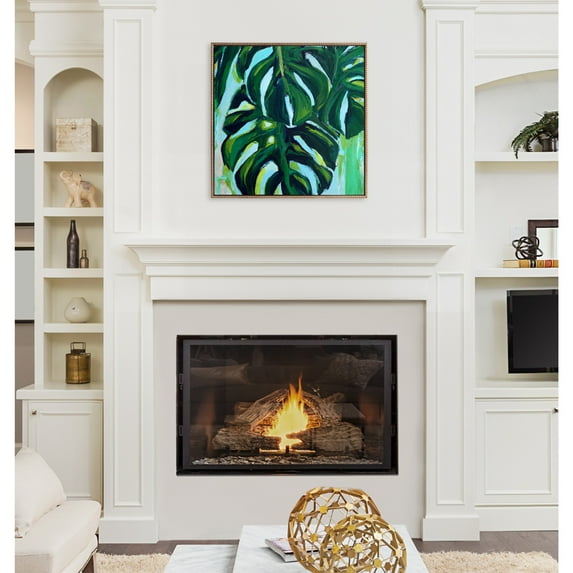 Kate and Laurel Sylvie Blank Framed Canvas Wall Art, 30x30 Gold Beaded, Vintage Modern Empty Canvas for Paint-Your-Own Art, Ready to Paint Premium Canvas Already Framed