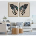 thumbnail image 1 of Kate and Laurel Sylvie Boho Butterfly Watercolor Diptych Neutral Linen Framed Canvas Wall Art Set by The Creative Bunch Studio, 2 Piece Set 28x38 Natural, 1 of 7