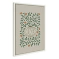 thumbnail image 1 of Kate and Laurel Sylvie Colorful Abstract Retro Floral Green and Orange Framed Canvas Wall Art by The Creative Bunch Studio, 18x24 White, Modern Abstract Botanical Vase with Contemporary Flower Art, 1 of 6