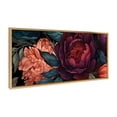 thumbnail image 1 of Kate and Laurel Sylvie Dark Academia Floral in Rich Jewel Tones Framed Canvas Wall Art by The Creative Bunch Studio, 18x40 Bright Gold, Modern Colorful Flower Art for Wall, 1 of 7