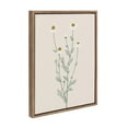 thumbnail image 1 of Kate and Laurel Sylvie Delicate Illustrated White Wildflowers Framed Canvas Wall Art by The Creative Bunch Studio, 18x24 Gold, Simple Modern Floral Wall Decor Art, 1 of 6