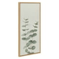 thumbnail image 1 of Kate and Laurel Sylvie Eucalyptus Botanical II Framed Linen Textured Canvas Wall Art by The Creative Bunch Studio, 18x40 Panel Natural, Sophisticated Botanical Art for Wall, 1 of 6