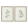 thumbnail image 1 of Kate and Laurel Sylvie Eucalyptus Framed Linen Textured Canvas Wall Art Set by Maja Mitrovic of Makes My Day Happy, 18x24 Gold, Decorative Botanical Art for Wall, 1 of 6