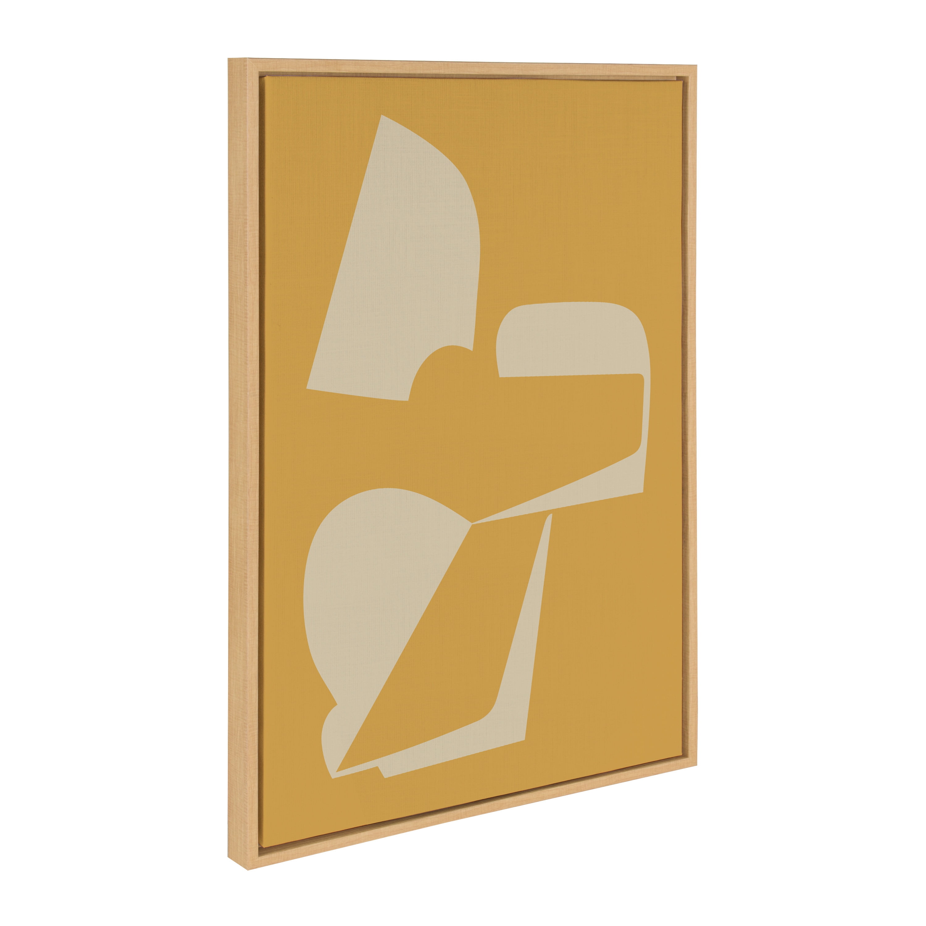 Natural Yellow and Tan Abstract Canvas Wall Art, 23x33