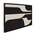 thumbnail image 1 of Kate and Laurel Sylvie Eye Catching Sleek Abstract 6 Black and Beige Framed Canvas Wall Art by The Creative Bunch Studio, 23x33 Black, Modern Contemporary Art for Wall, 1 of 7