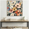 thumbnail image 1 of Kate and Laurel Sylvie Garden Bloom Abstract Bouquet II Framed Canvas Wall Art by The Creative Bunch Studio 30 x 30 Bronze, Bohemian Boho, Flowers, Nature Art for Wall Decor, Living Room, Bedroom, 1 of 8
