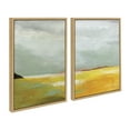 thumbnail image 1 of Kate and Laurel Sylvie Golden Root Lake I and II Framed Canvas Wall Art Set by Nikita Jariwala, 2 Piece Set 18x24 Natural, Soft Abstract Prairie Landscape Art for Wall Decor, 1 of 6