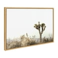 thumbnail image 1 of Kate and Laurel Sylvie Joshua Tree Landscape Framed Canvas Wall Art by Saint and Sailor Studios, 23x33 Natural, Modern Desert Tree Landscape Art for Wall, 1 of 6