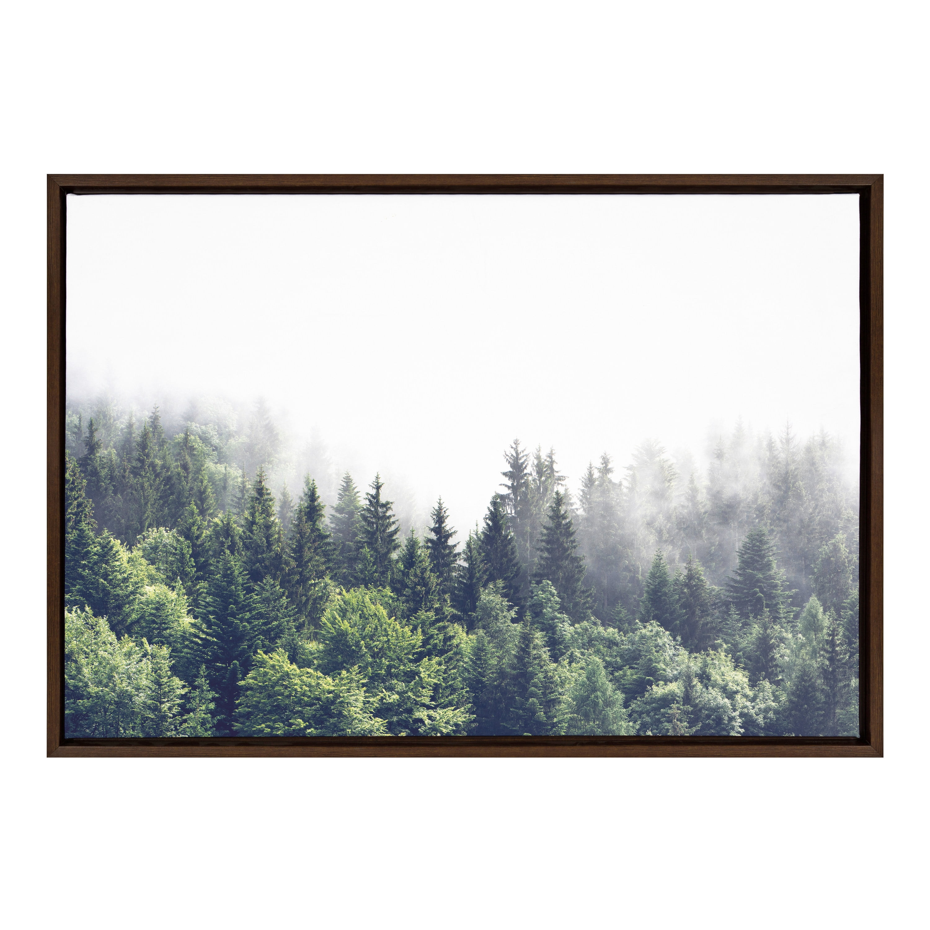 Lush Green Forest Landscape Framed Canvas Print, 23" x 33"