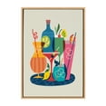 thumbnail image 1 of Kate and Laurel Sylvie Mid Century Modern Cocktails Framed Canvas Wall Art by Rachel Lee of My Dream Wall, 23x33 Natural, Colorful Mid-Century Modern Wall Art, 1 of 6