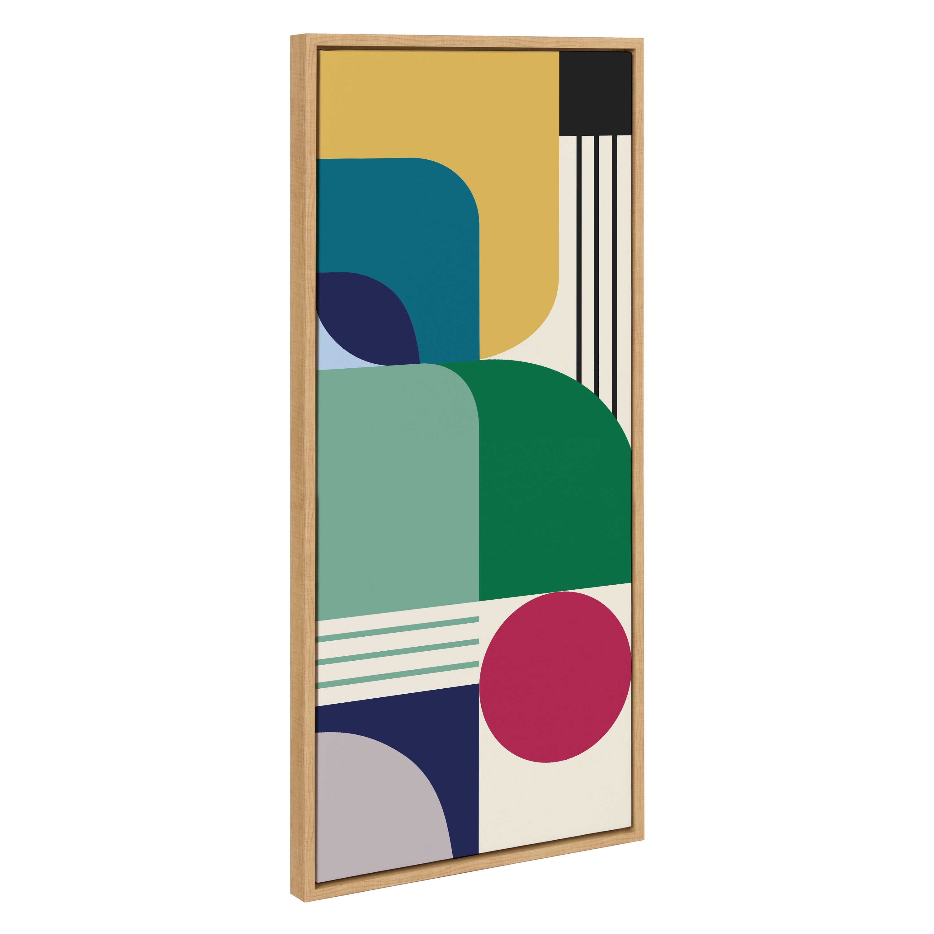 Colorful Abstract Shape Pattern 18x40 Canvas Wall Art