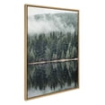 thumbnail image 1 of Kate and Laurel Sylvie Misty Forest Framed Canvas Wall Art by Emiko and Mark Franzen of F2Images, 28x38 Natural, Smoky Forest Mountain Photograph Art for Wall, 1 of 6