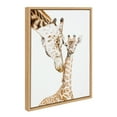thumbnail image 1 of Kate and Laurel Sylvie Mother and Baby Giraffe Portrait Framed Canvas Wall Art by Amy Peterson Art Studio, 18x24 Natural, Modern Cute Animal Portrait for Wall, 1 of 7