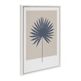 thumbnail image 1 of Kate and Laurel Sylvie Muted Tan and Blue Colorblock Botanical Palm Framed Canvas Wall Art by The Creative Bunch Studio, 23x33 White, Simple Modern Botanical Wall Decor Art, 1 of 7