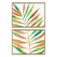 thumbnail image 1 of Kate and Laurel Sylvie Palma No. 2 1 and 2 Framed Canvas Wall Art Set by Jessi Raulet of Ettavee, 2 Piece 18x24 Natural, Colorful Plant Leaf Art for Wall, 1 of 6
