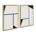 thumbnail image 1 of Kate and Laurel Sylvie Sleek Luxe Minimalist Black and White Abstract Framed Canvas Wall Art Set by The Creative Bunch Studio, 2 piece 18x24 Natural, Simple Minimal Art Set for Wall, 1 of 7