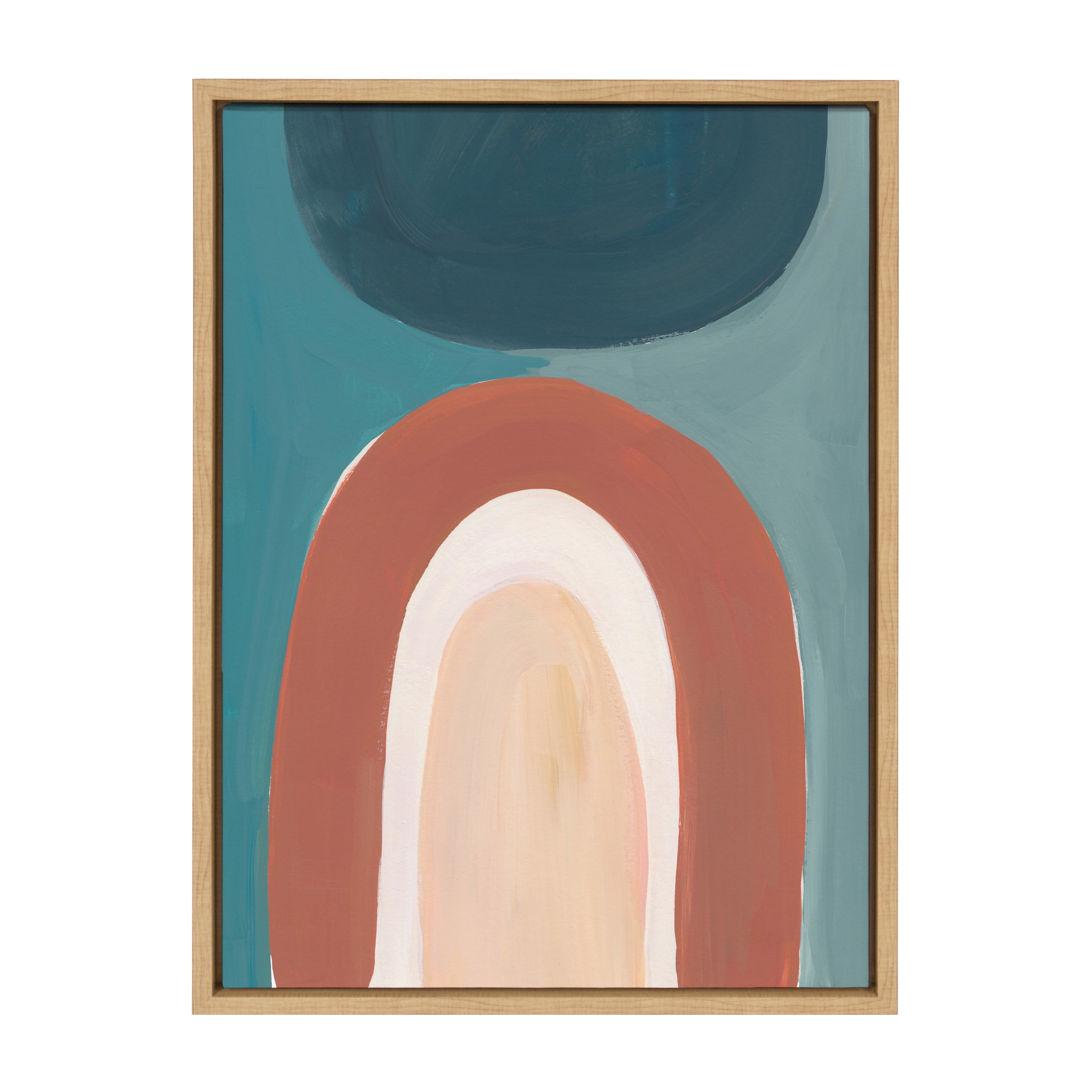 Teoitlan Valley Study Abstract Canvas in Natural Frame