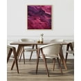 thumbnail image 1 of Kate and Laurel Sylvie Tonal Abstract Rich Deep Purple and Plum Marbled Abstract Framed Canvas Wall Art by The Creative Bunch Studio, 30x30 Natural, Modern Abstract Landscape Art for Wall, 1 of 7