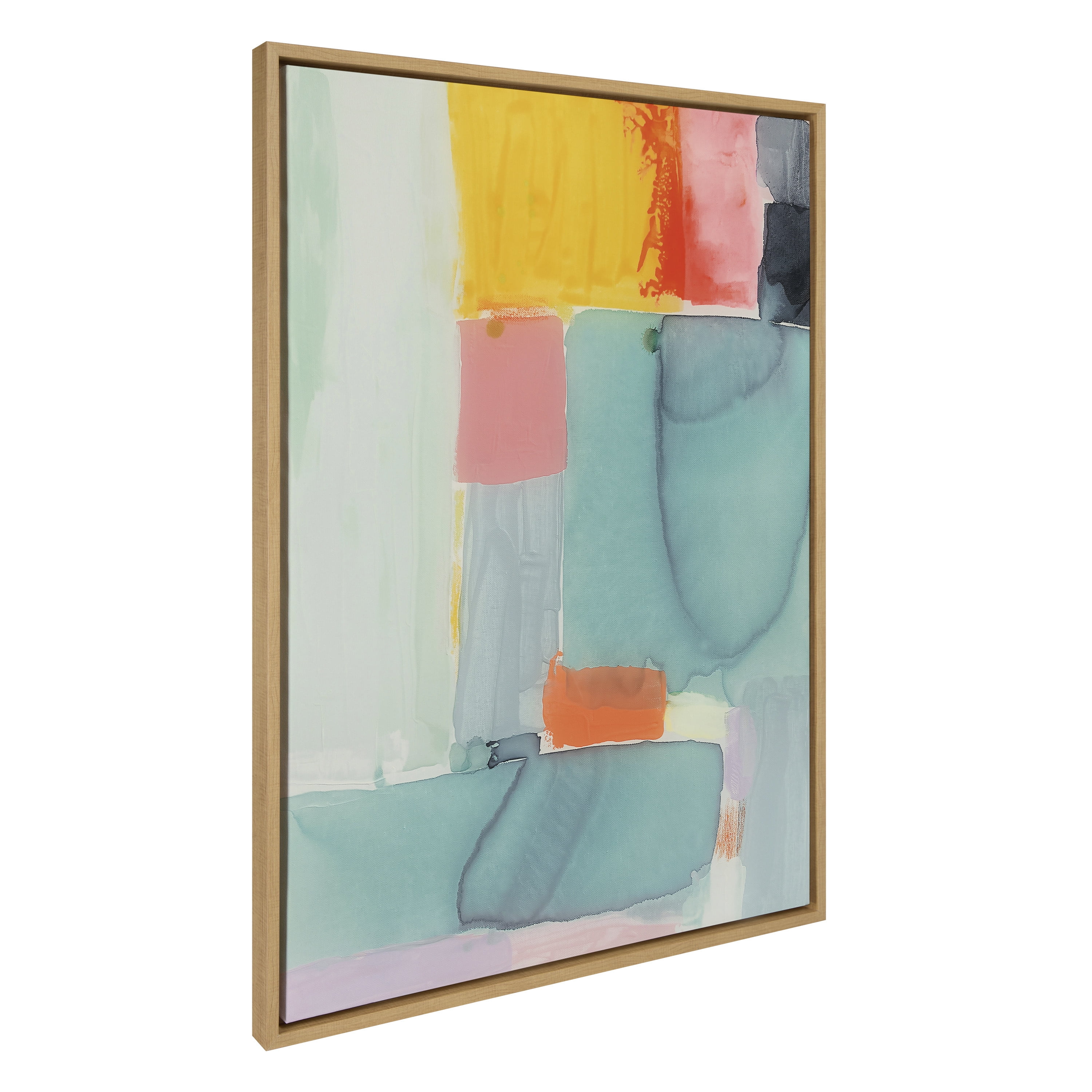 United Colors II Natural Abstract Watercolor Canvas Art 28x38